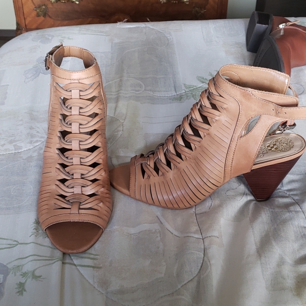 Vince Caputo leather sandal booties